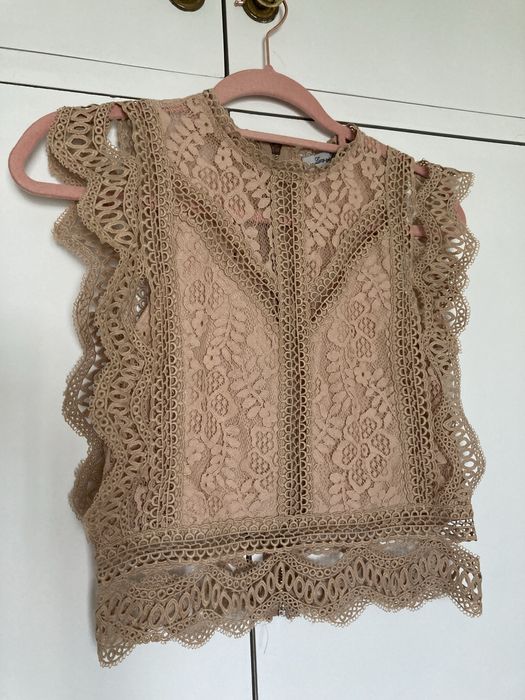 Blusa renda cor damasco