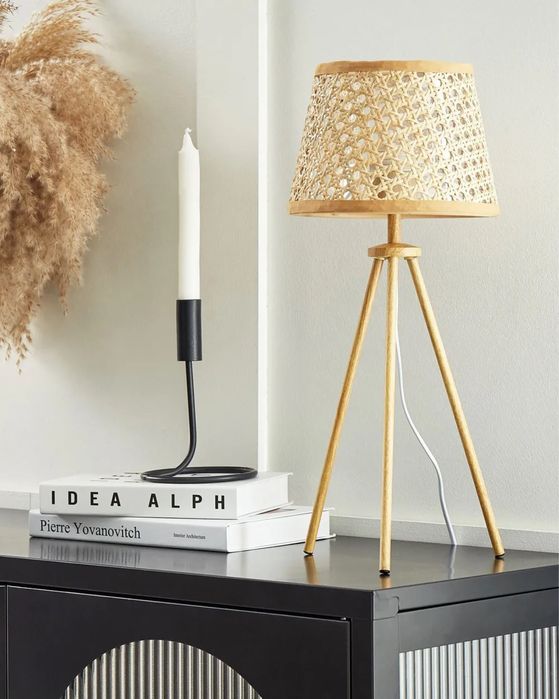 Lampa stołowa Boetica Rattan Beliani