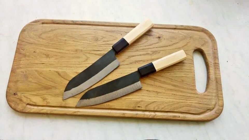 Nóż Santoku Kuchenny, Nóż Ręcznie Robiony