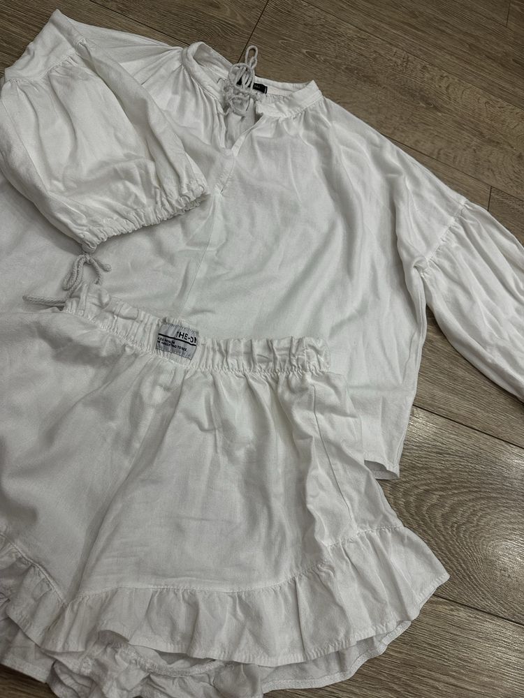 Льняной костюм в стиле Zara