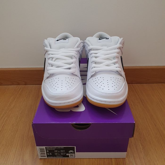 Nike SB Dunk Low Pro White Gum | 41