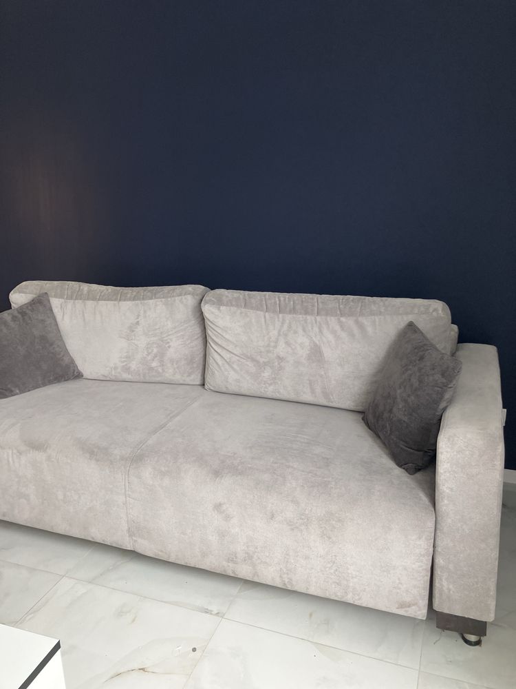 Sofa plus pufy, pojemnik na posciel, rozkladana