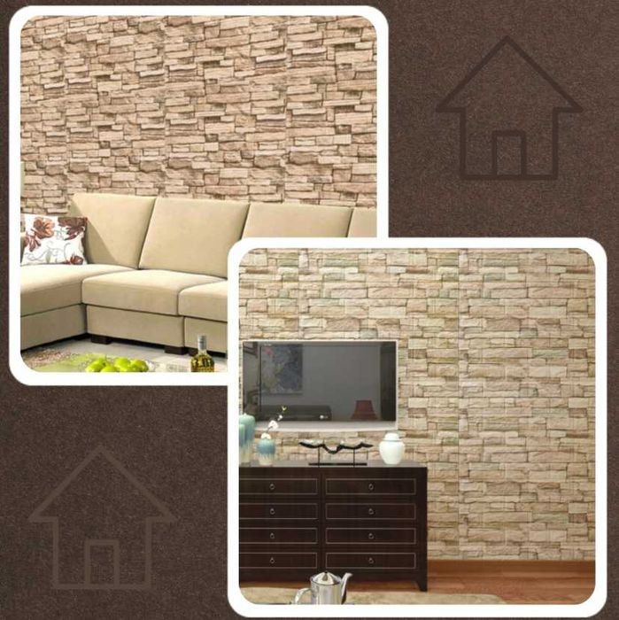 Nowoczesne PANELE ŚCIENNE Samoprzylepne Kamień Cegła Grube (OKAZJA)