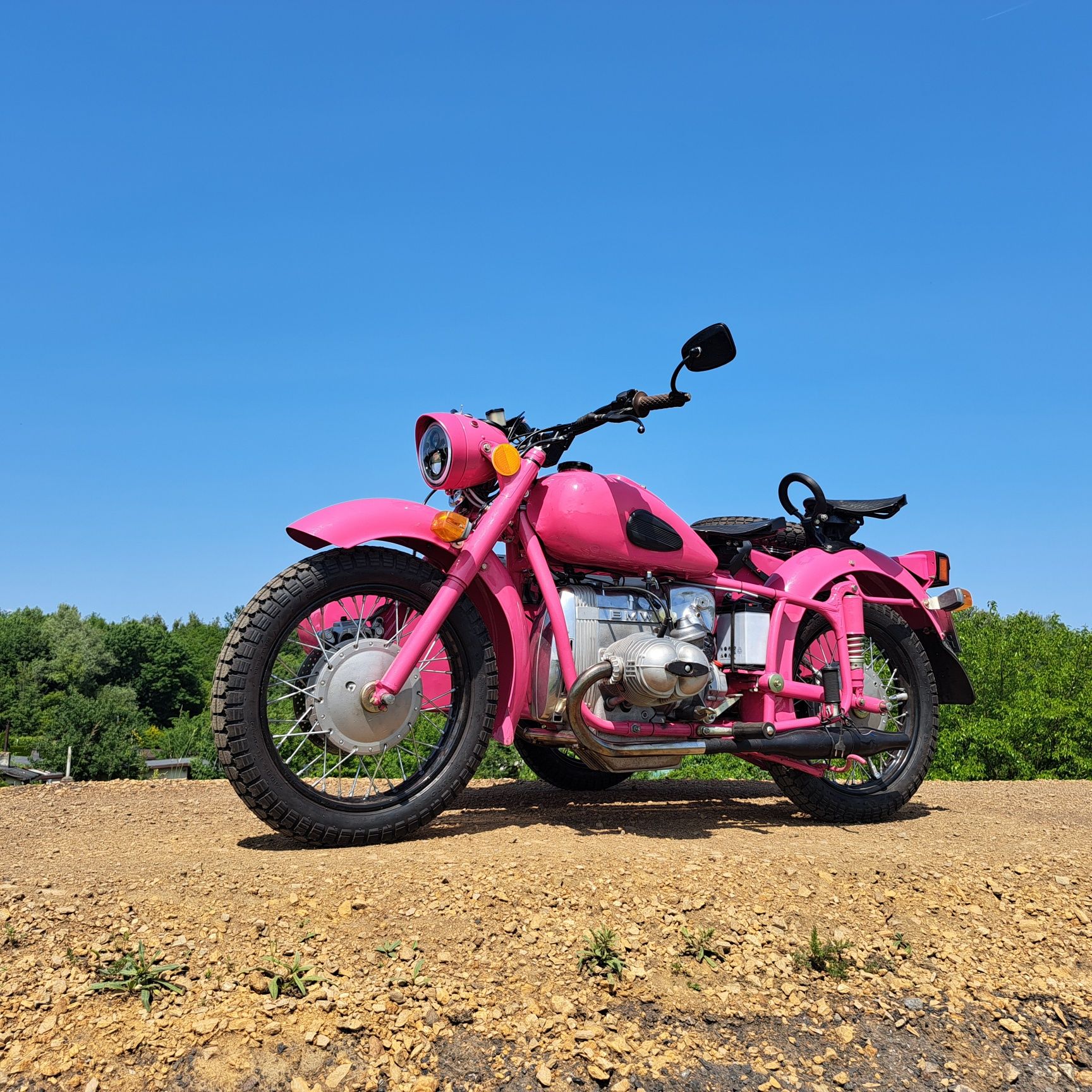 Motocykl z wózkiem bocznym. Dniepr ,ural ,m72,bmw r 100 , bmw r80