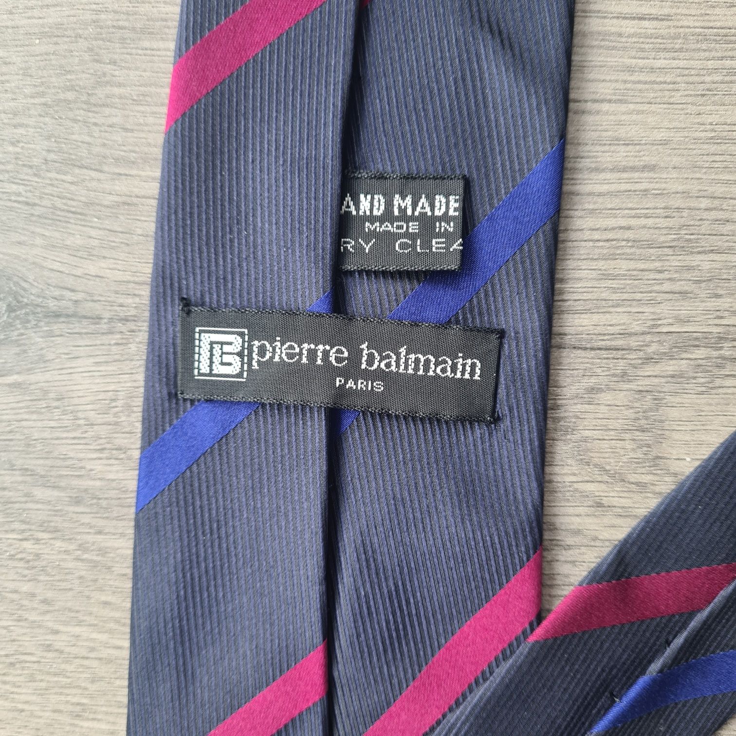 Vintage krawat Pierre Balmain retro 100% jedwab silk tie