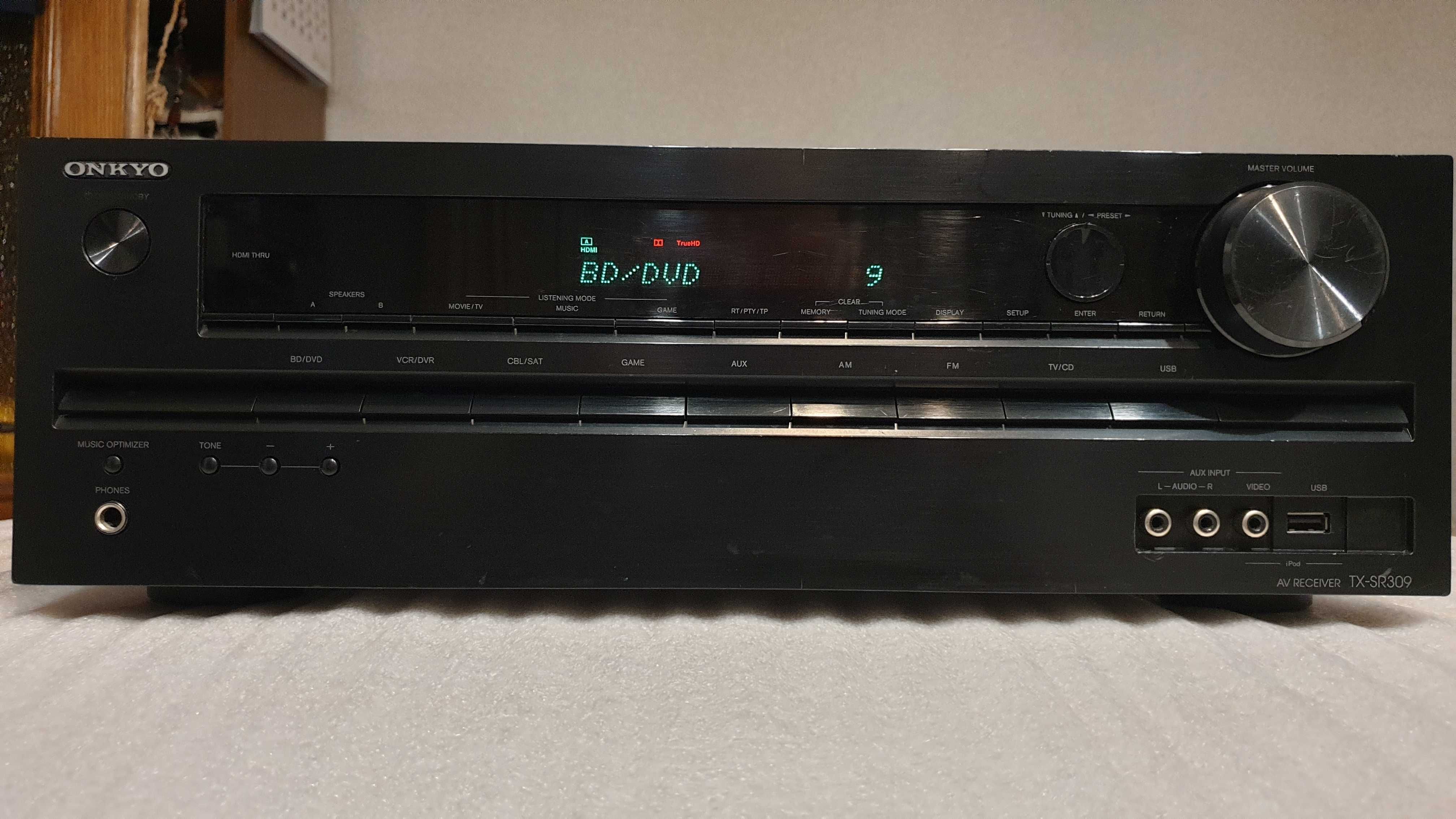 Ресивер Onkyo TX-SR309 5.1 TrueHD/3D/ARC/Opt/Coax/USB/FM 100W