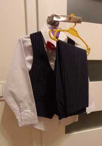 Komplet zestaw koszula kamizelka muszka spodnie r. 92/98