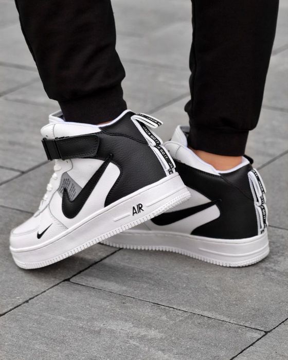 Чоловічі зимові хутряні кросівки Nike білі | кросівки найк