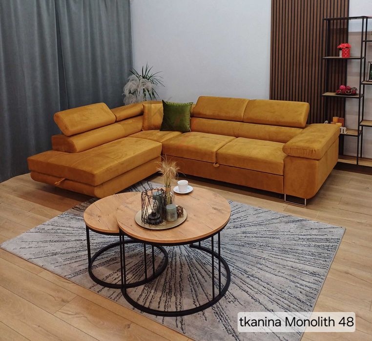 Narożnik ARTEON  POD WYMIAR Kanapa Sofa Rogówka Do Salonu USB Łóżko