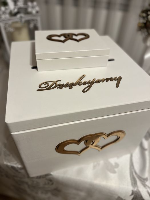 Pudełko na koperty i pudełko na obraczki