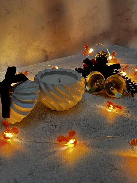 Новорічна куля, свічка, декор, скринька