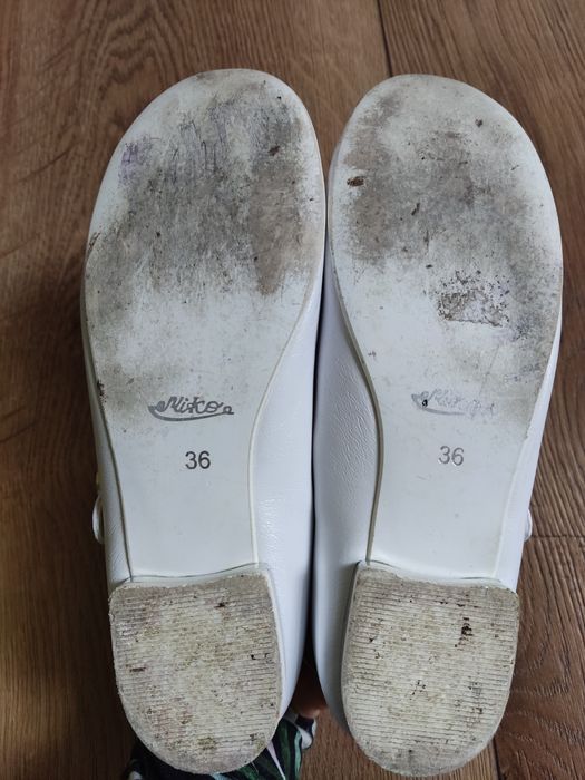 Buty białe komunia baleriny Miko 812 36,37