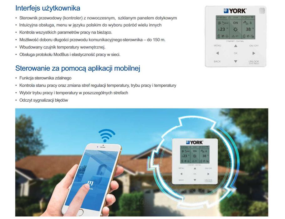 Pompa ciepła YORK YKF12CRC 12kW R32 Seria "C" (23%, brutto)