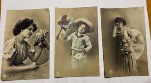 Conjunto de postais antigos para Colecionador