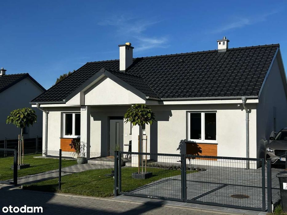 Nowy, wykończony i wyposażony dom parterowy | Jezioro Las | Łagówek