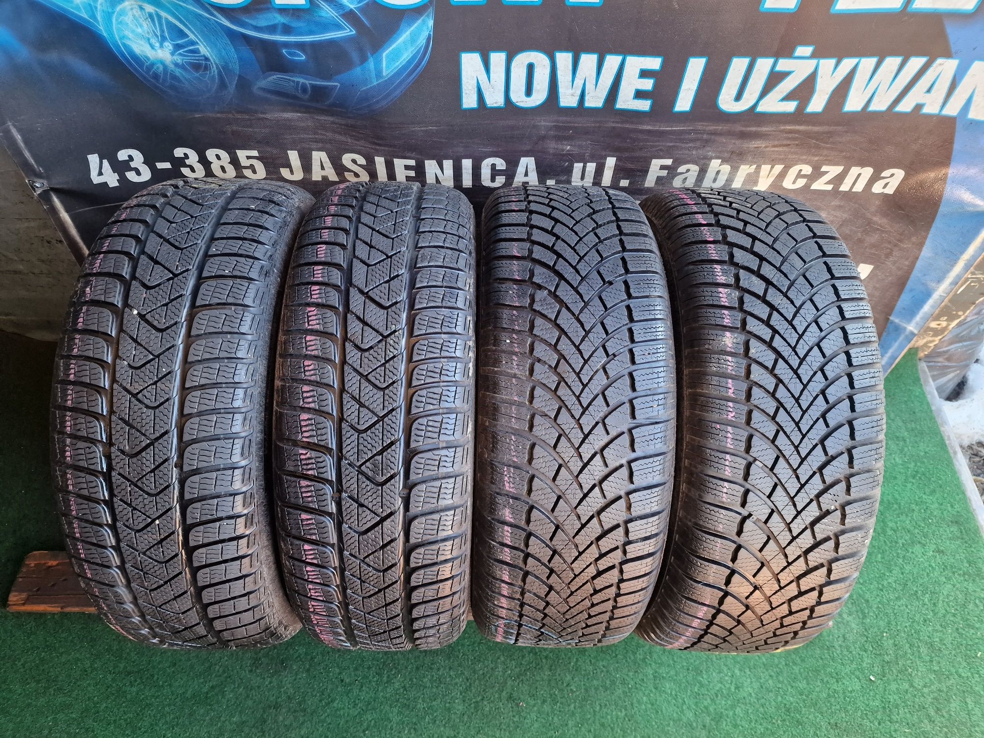 Opony zimowe 215/60/16 Pirelli i Bridgestone Komplet 7.8mm 2022rok