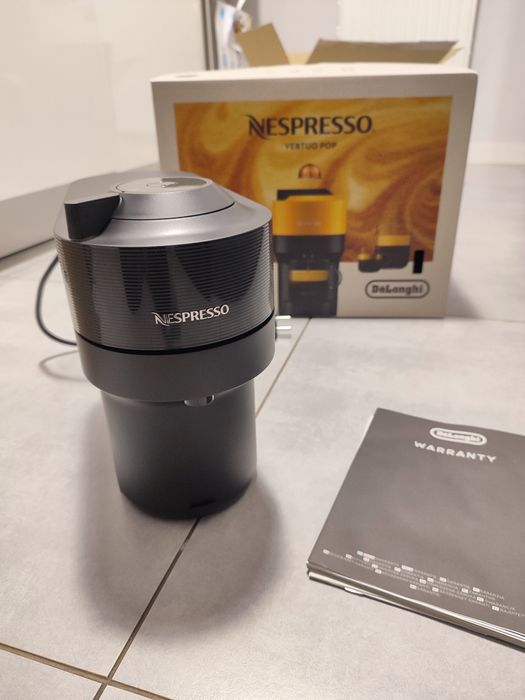Nowy Ekspres Kapsułkowy DeLonghi Nespresso Vertuo Pop Gwarancja Czarny
