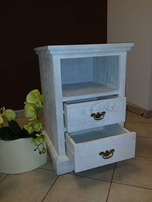 Stolik nocny Virginia sosna bielona, nowa