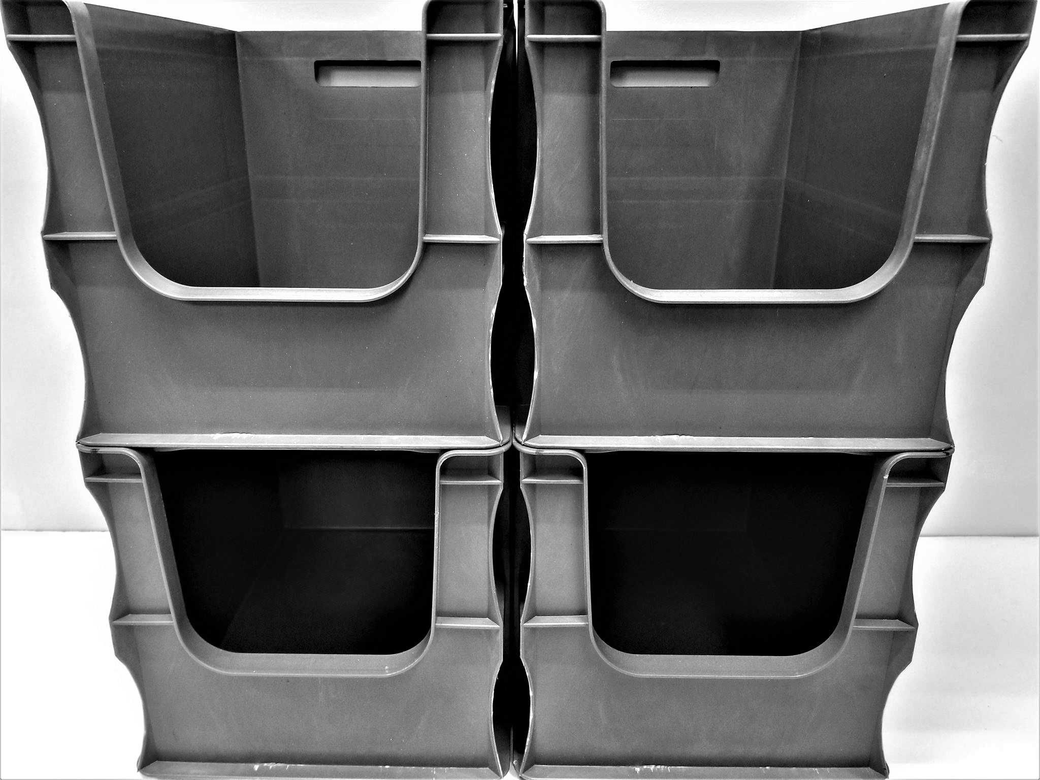 Pojemnik 40x30x29cm Skrzynka Plastikowa Kosz Magazynowy Warsztatowy.