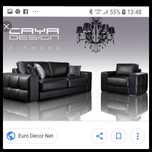 Sprzedam kanapa plus fotel skora naturalna czarna caya design wajnert