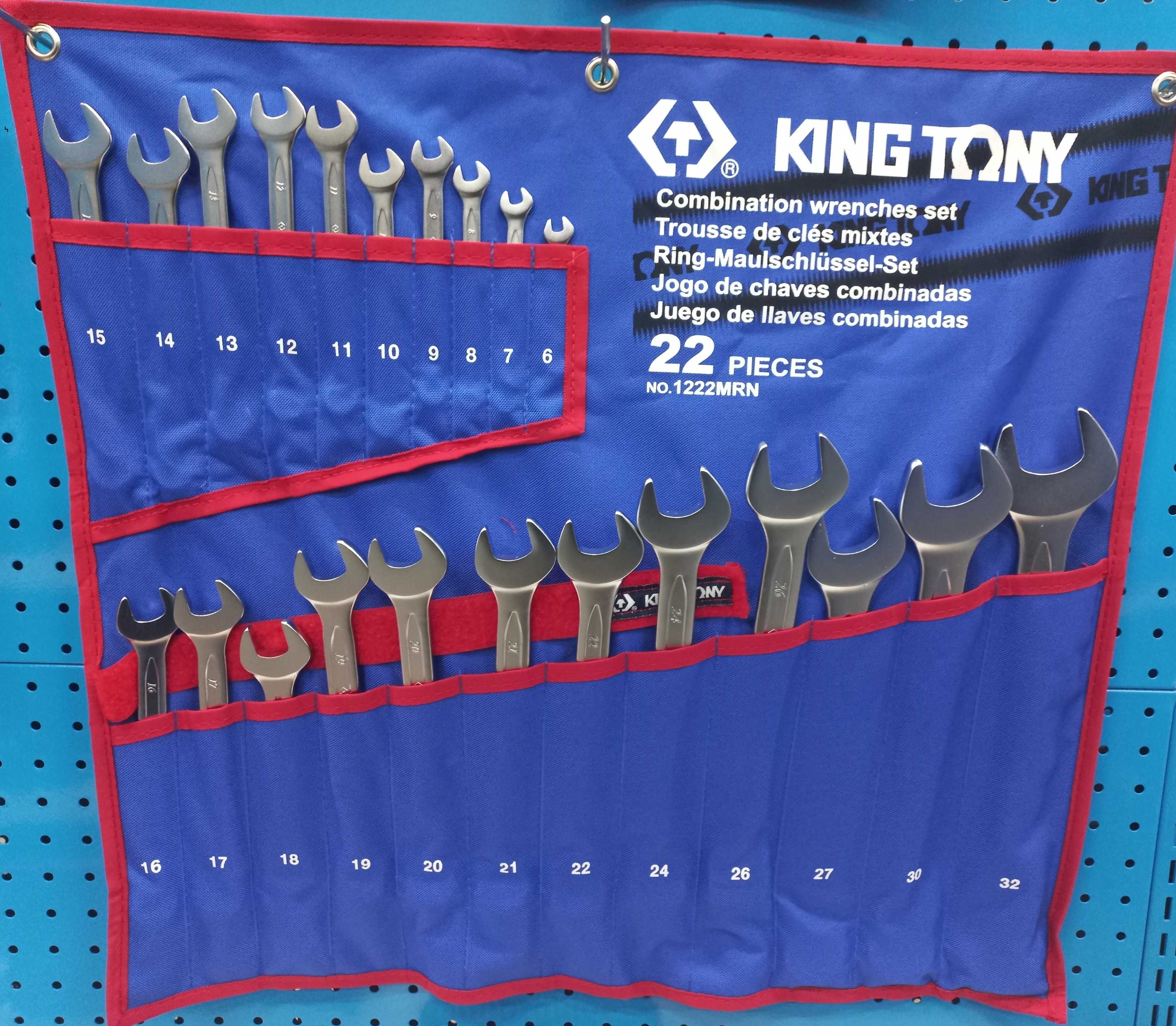 Набір комбінованих ключів 6-32мм 22шт рожково-накидних King Tony