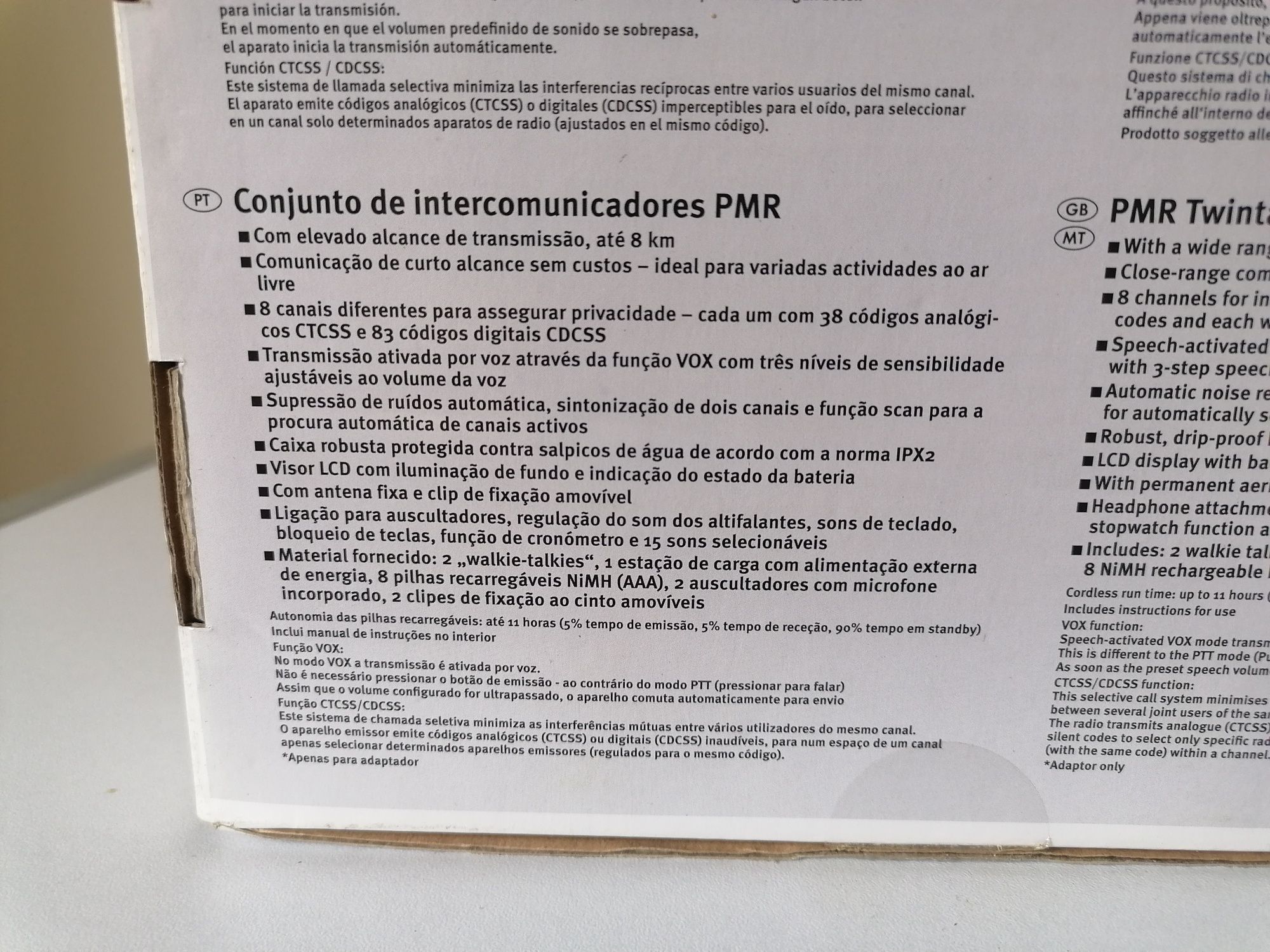 Conjunto de intercomunicadores PMR da SILVERCREST