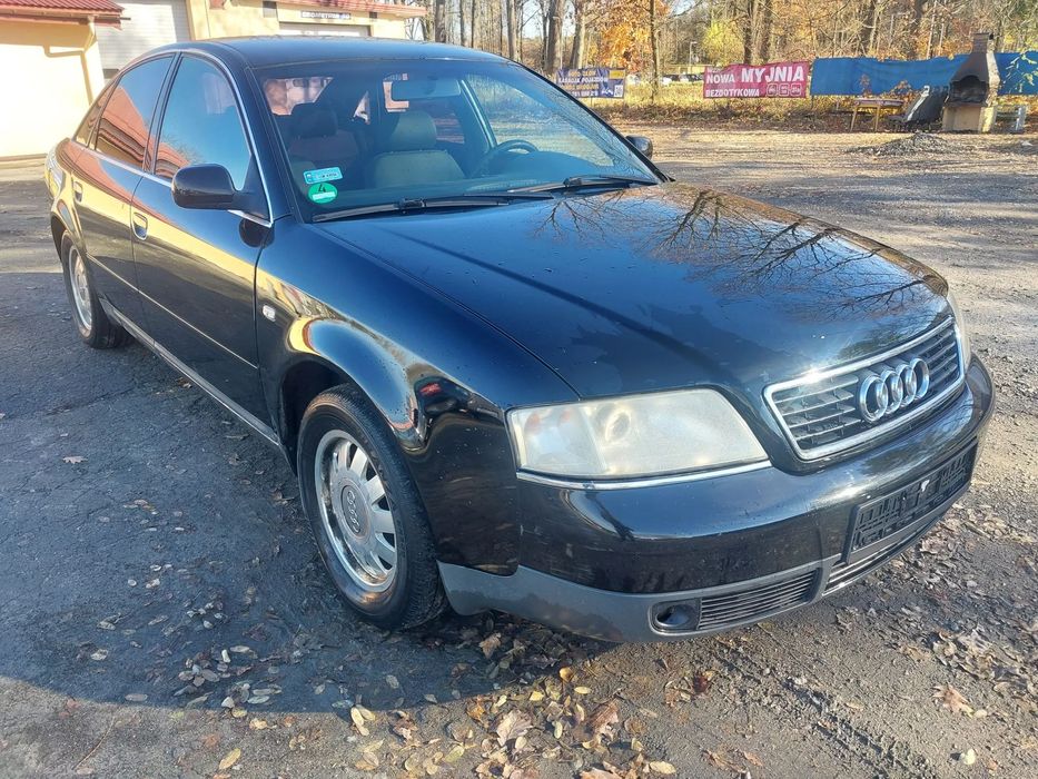 Audi A6 C5 sedan silnik kompletny 1.8 Turbo AEB turbina turbosprężarka cewka wiązka przepustnica przepływomierz kolektor skrzynia biegów DHW sprzęgło dwumasa drzwi lewe prawe klapa błotnik lusterko kolor LY9B czarny maglownica wydech tłumik lampa tył tyln