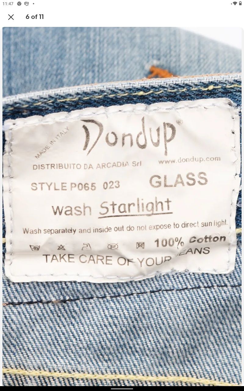 Calças de ganga Dondup Glass w31 (M) novas com etiqueta