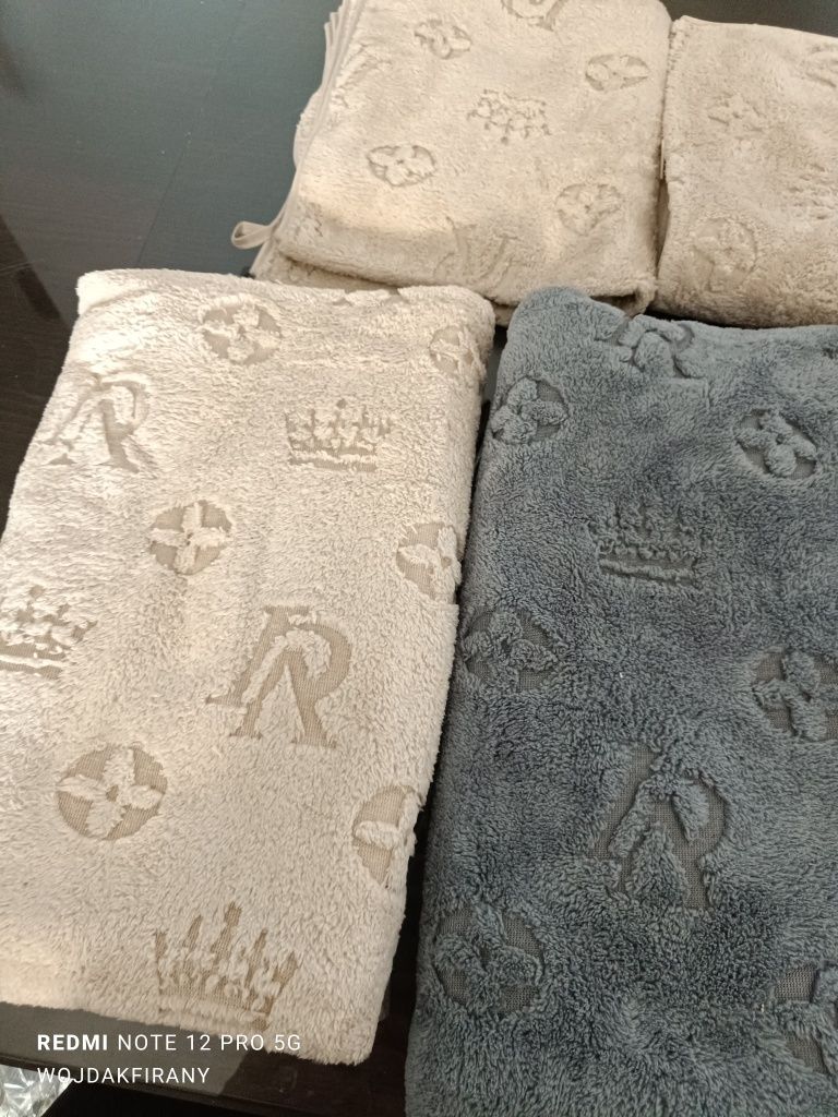 Nowe ręczniki z mikrofibry szary beż