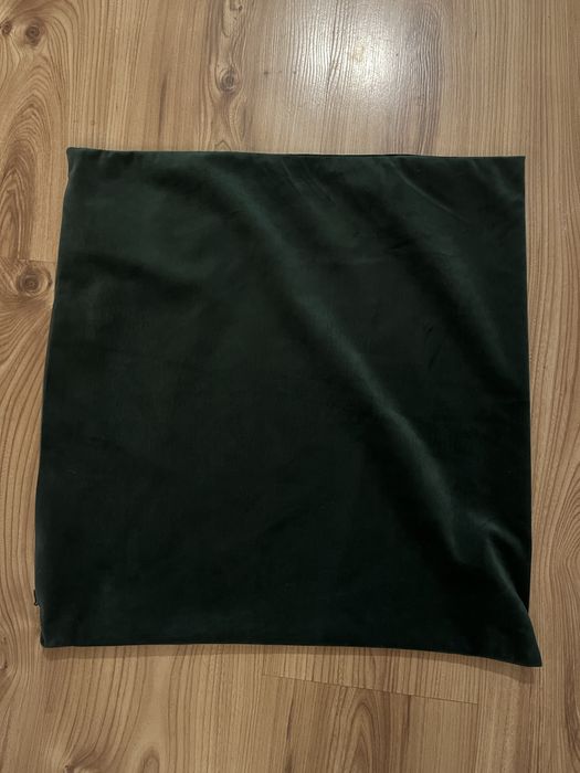 Poszewka na poduszkę welur butelkowa zieleń