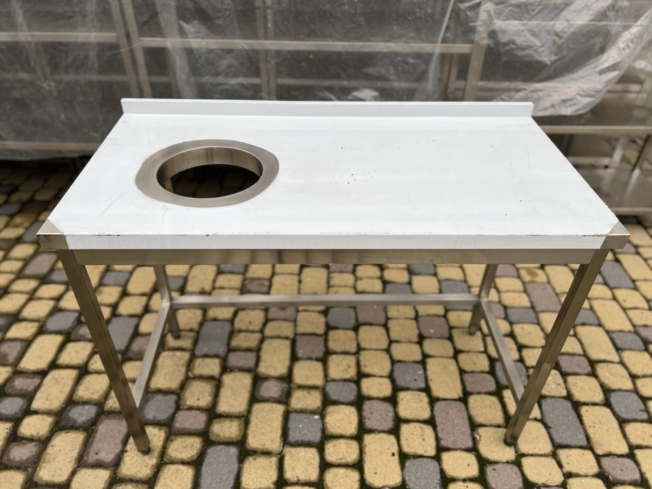 Стіл з отвором для відходів,стіл нержавійка