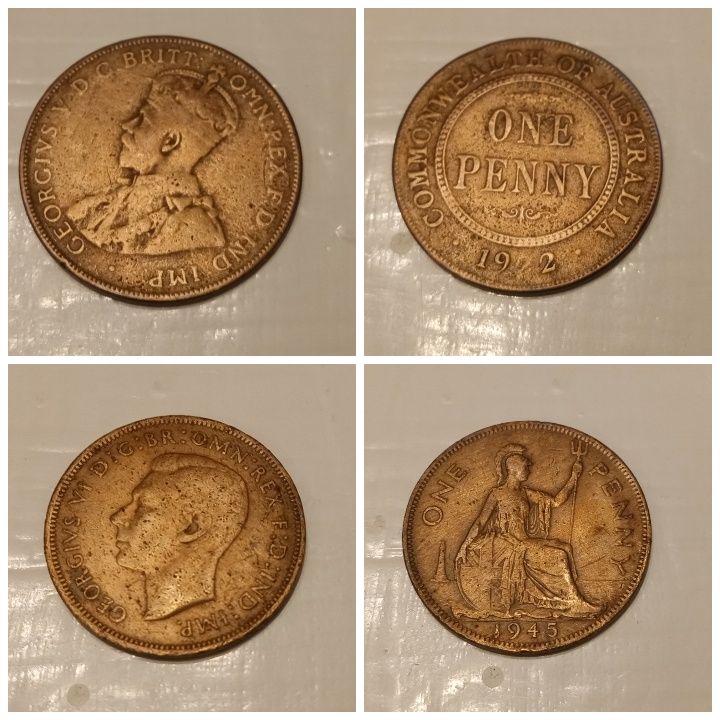 Monety One Penny 1863r.-1945r.