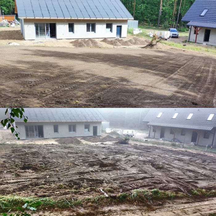 Usługi ogrodnicze. glebogryzarka separacyjną, koszenie trawy równanie