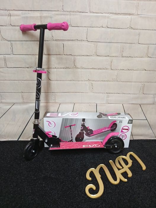 Hulajnoga EVO inline scooter różowa do 50 kg