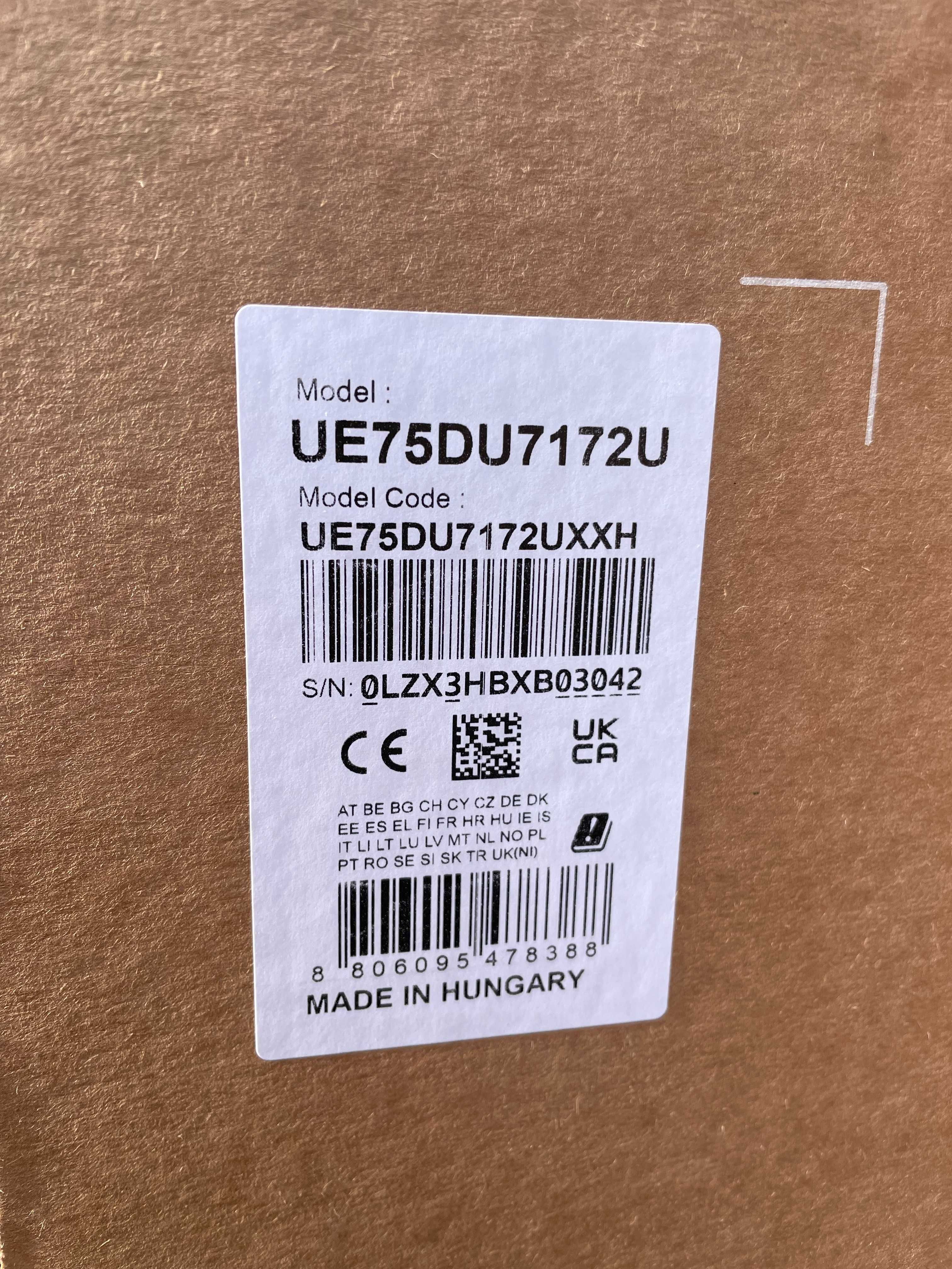 Телевізор Samsung UE75DU7100 [ЗБІРКА ЄВРОПА] Нові! Запечатані!