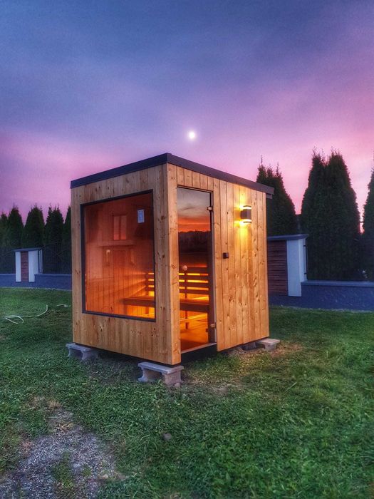 Mobilna sauna ogrodowa – stalowa konstrukcja, gotowa do transportu!