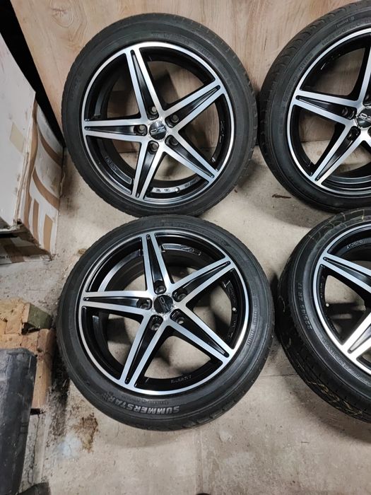 Komplet alufelg O.Z r17 5x112 z oponami zimowymi