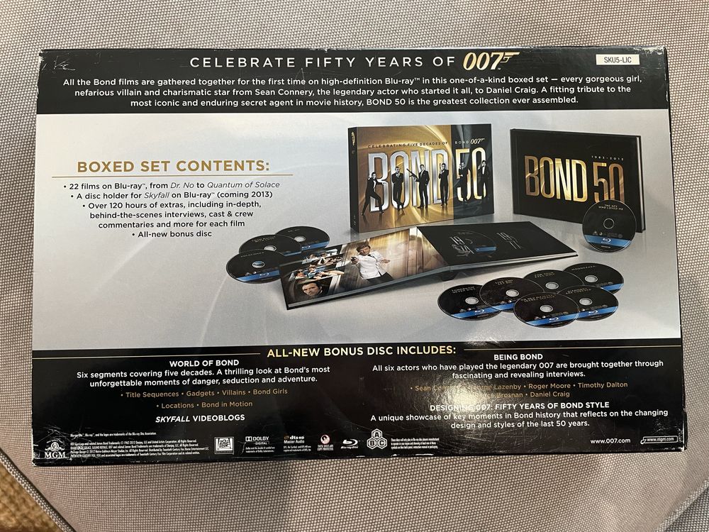 22 Filmy James Bond PL! Kolekcja 50lecie bluray blu-ray