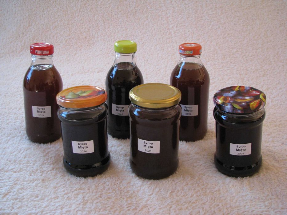 Syrop z mięty pieprzowej, mocno skoncentrowany, niskosłodzony 300 ml