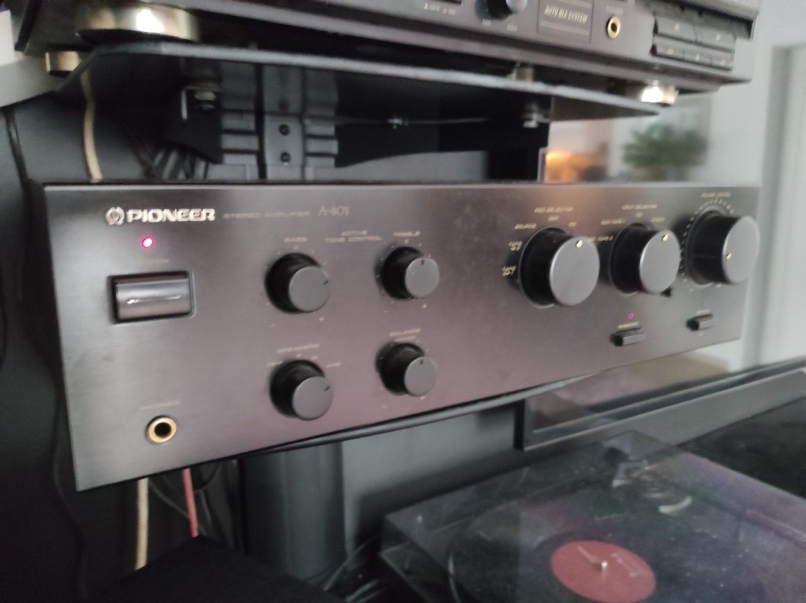 Wieża Pioneer wzmacniacz A-401 deck CT W602R CD PD-201 tuner F-201
-de