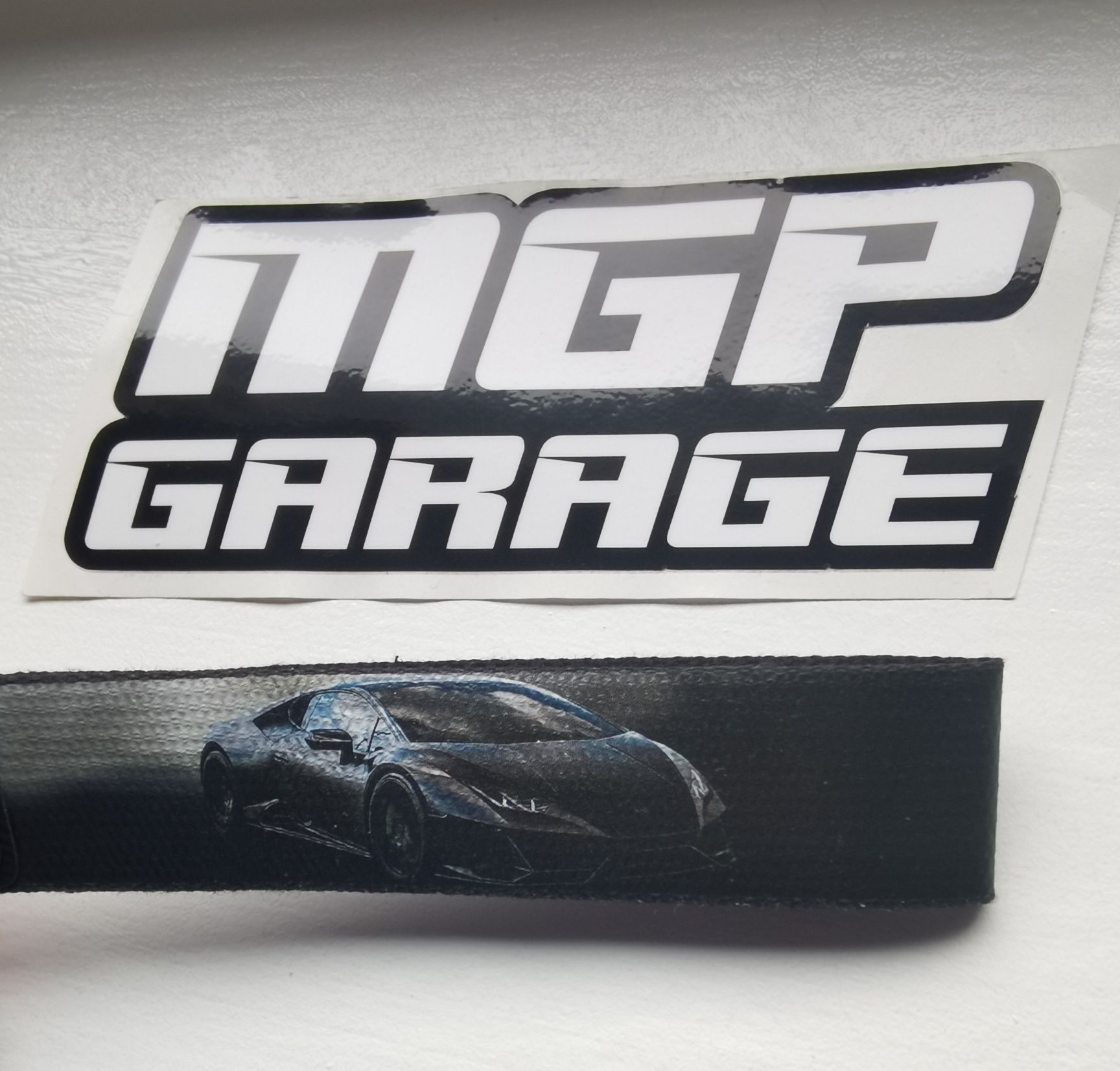 MGP GARAGE limitowana smycz krótka Lamborghini Huracan TT + wlepa