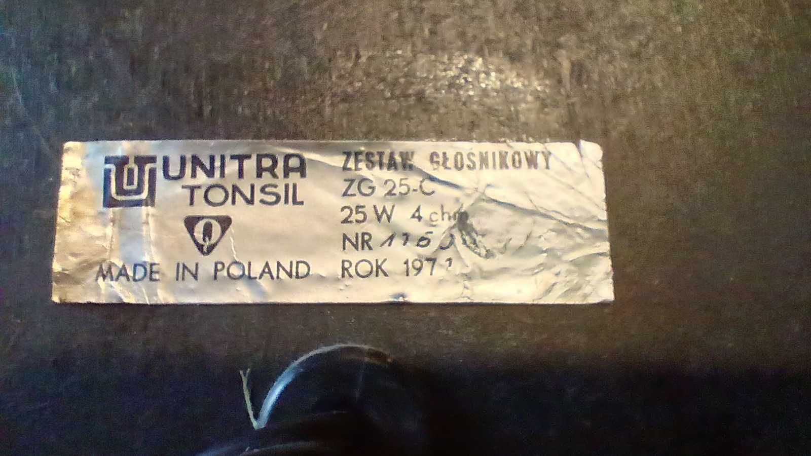 Kolumny głośnikowe UNITRA TONSIL ZG 25-C 25W