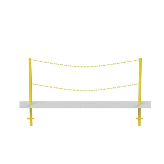 Barierka łańcuchowa U12B FI 48,3 x 2500 mm BHP