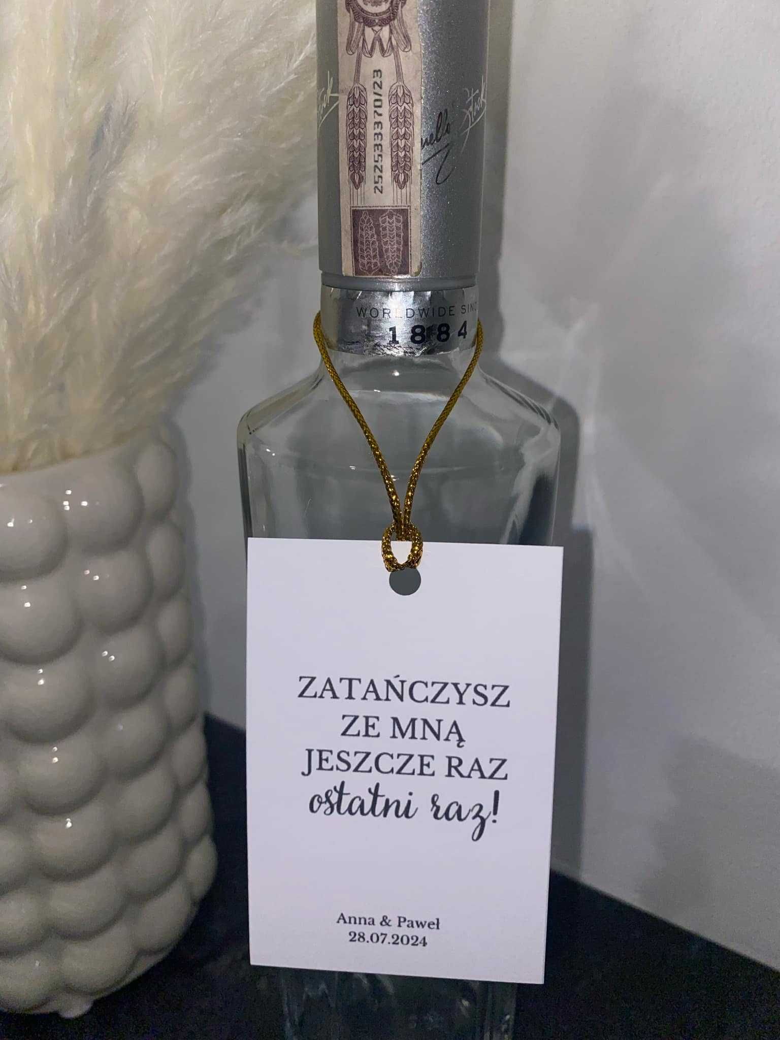 Zawieszki na alkohol URODZINY WESELE 50 sztuk