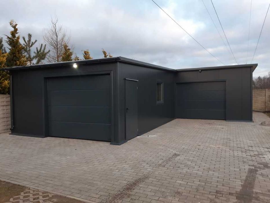 Garaż ocieplany z płyty pir wiata budynek gospodarczy magazyn hala