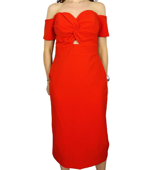 Czerwona sukienka hiszpanka midi M 38 River Island