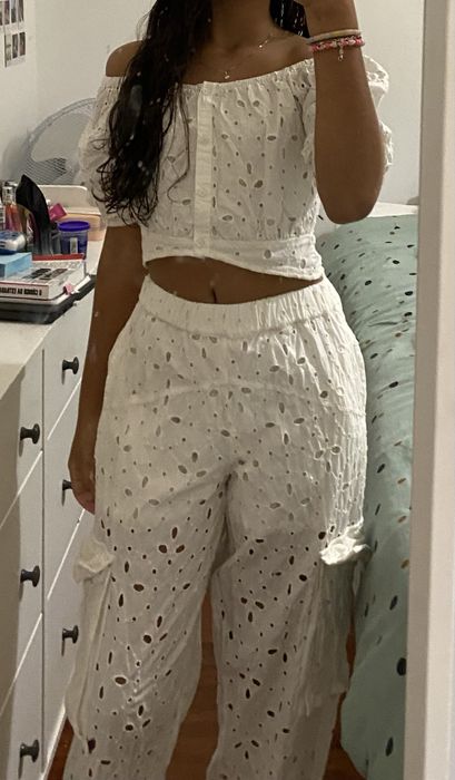 Conjunto branco da Zara.