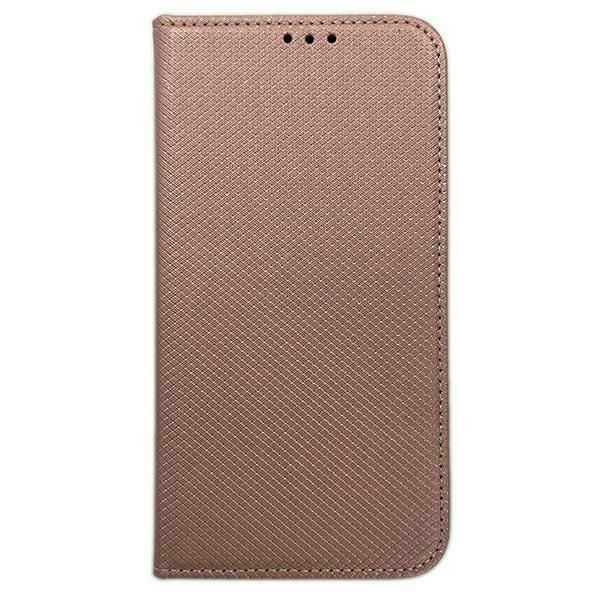 Etui Smart Magnet Book iPhone 15 Plus / 14 Plus 6.7" Różowo-Złoty