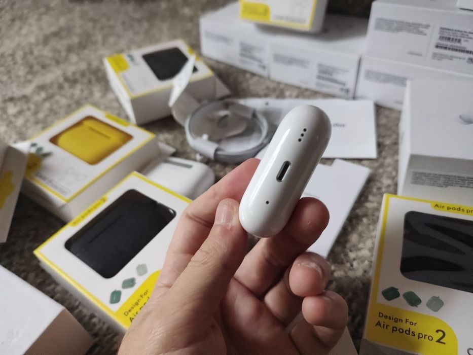 Airpods pro 2, шумоподавління та прозорість чіп airoha бездротові наву