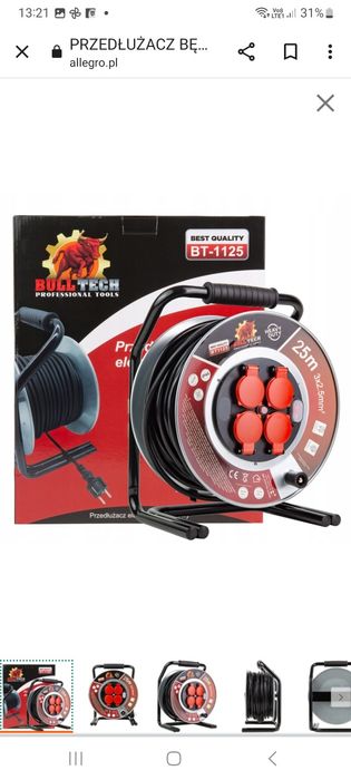 Przedłużacz bęben  25m 3x 2.5mm